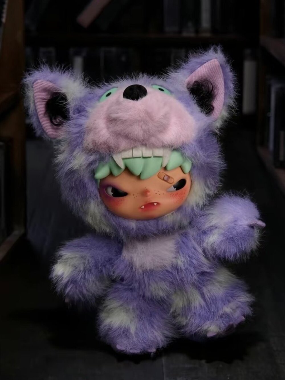 Hirono After Dark OFF SCRIPT Purple Wolf Plush Pendant 🐺 POP MART Halloween